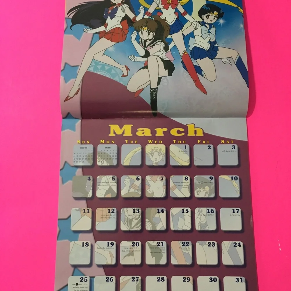 Sailor Moon Calendar 2001 Great Condition